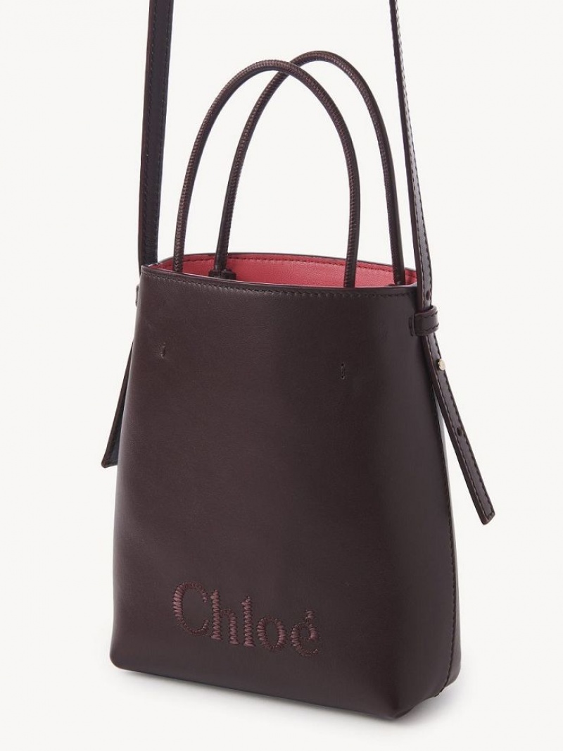 DEEP VIOLINE Chloe Sense Tote Mini Bags | CHE-SR13735