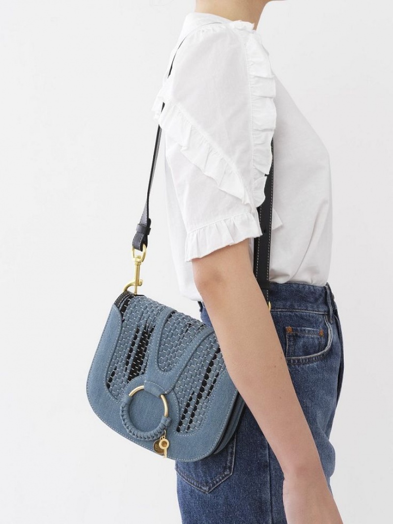 Denim Chloe Hana Shoulder Bags | CHE-SR14641