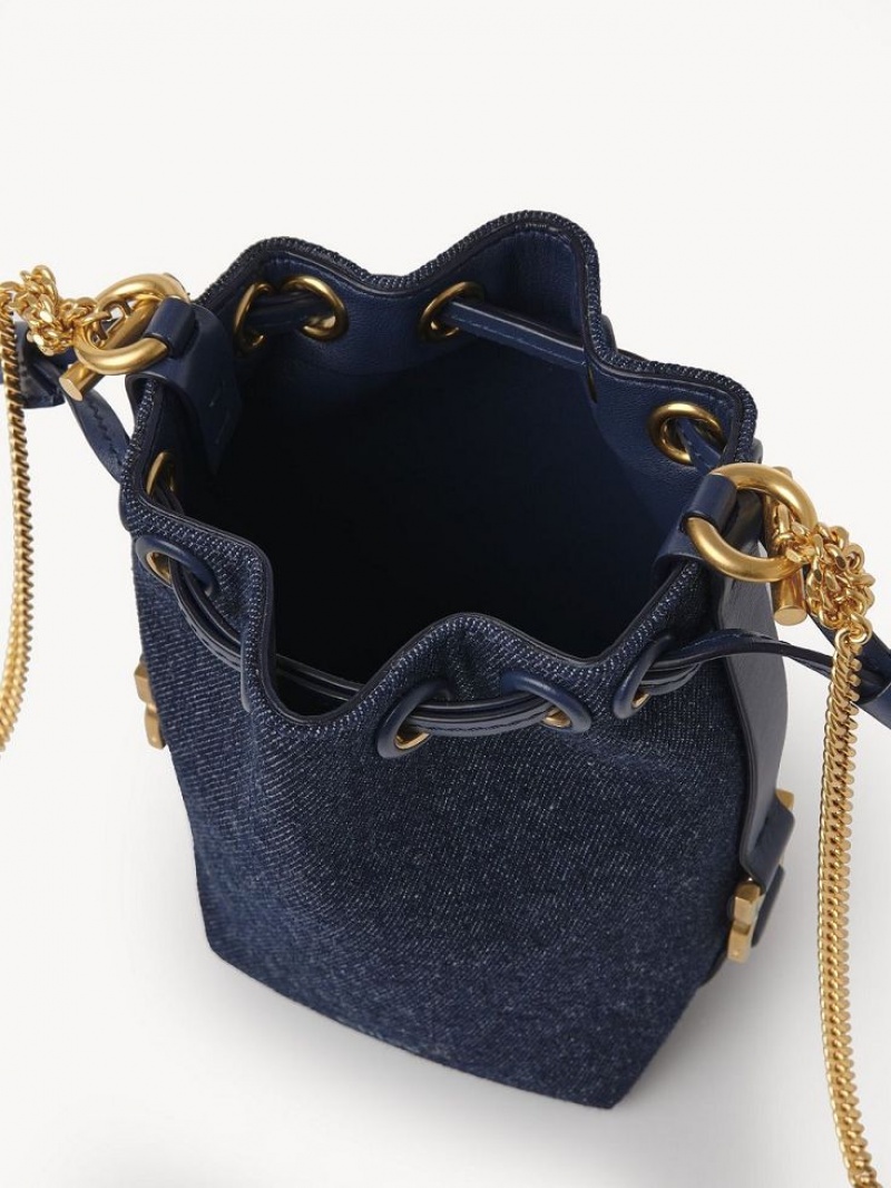 Denim Chloe Marcie Bucket Mini Bags | CHE-SR13715