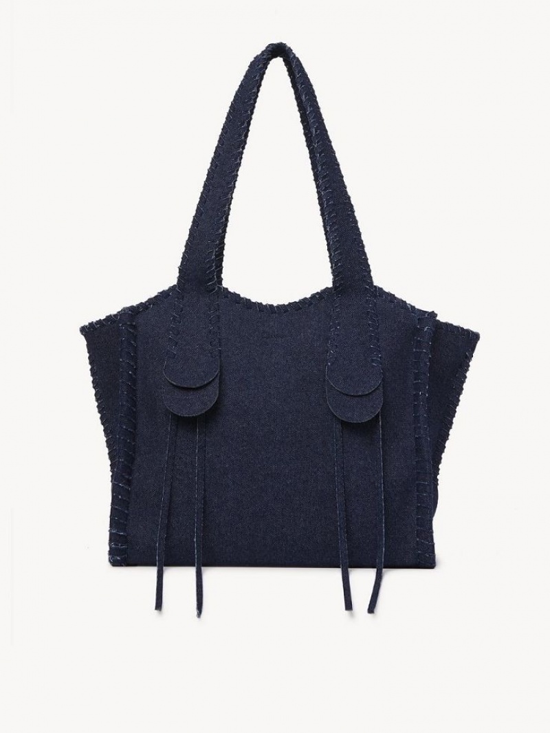 Denim Chloe Medium Mony Tote Bags | CHE-SR13309