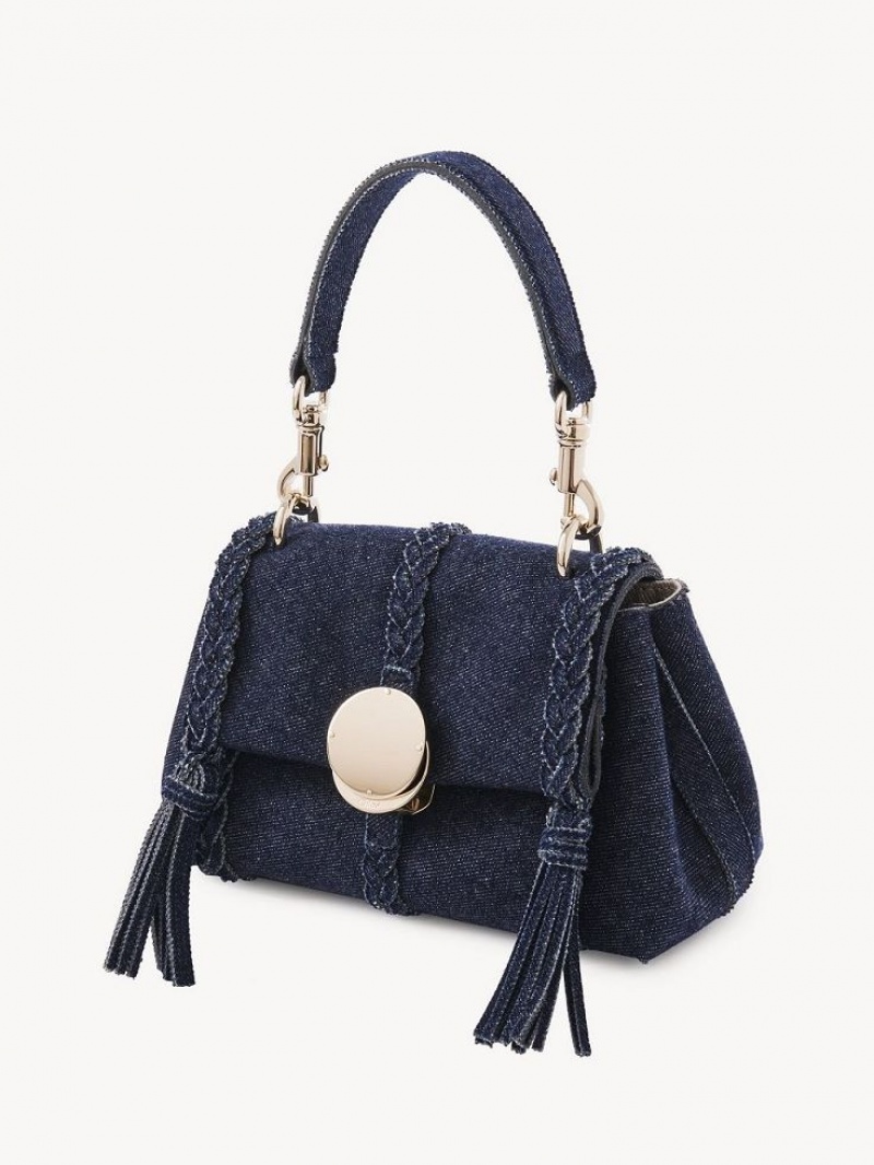 Denim Chloe Penelope Soft Shoulder Mini Bags | CHE-SR13705