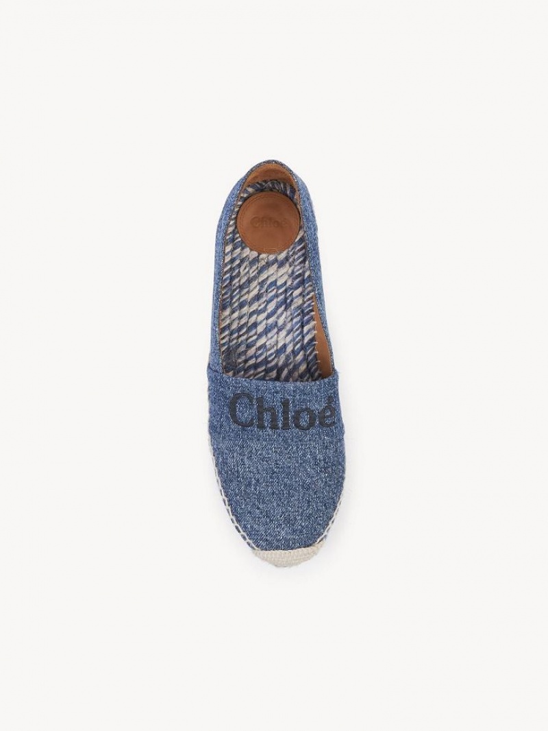 Denim Chloe Piia Flat Espadrille | CHE-SR14153