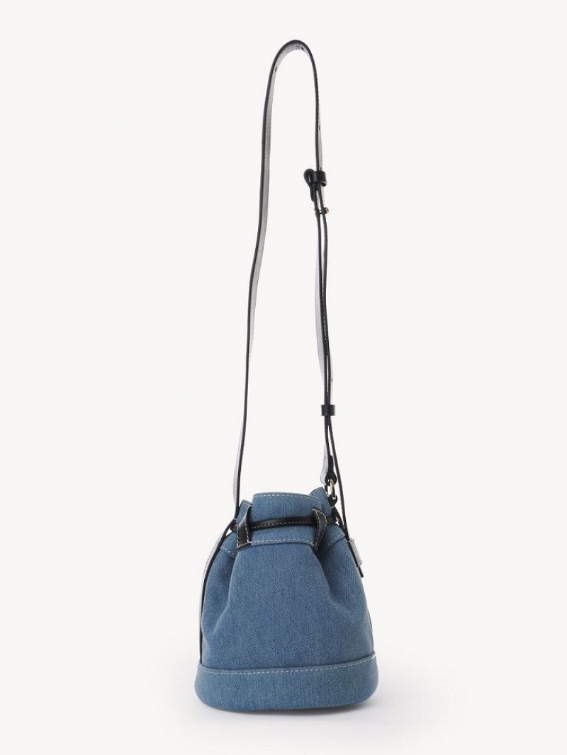 Denim Chloe Vicki Small Bucket Mini Bags | CHE-SR14748