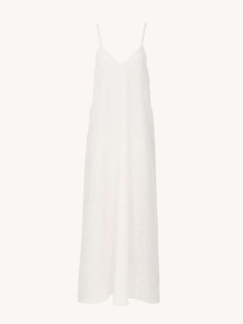 Eden White Chloe Ankle-length Sleeveless Dresses | CHE-SR13855