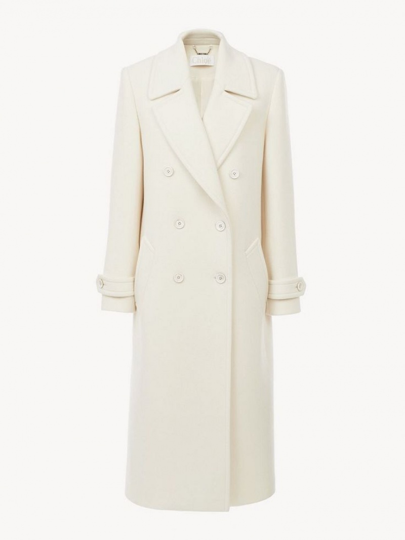 Eden White Chloe Overcoat Coats | CHE-SR13780