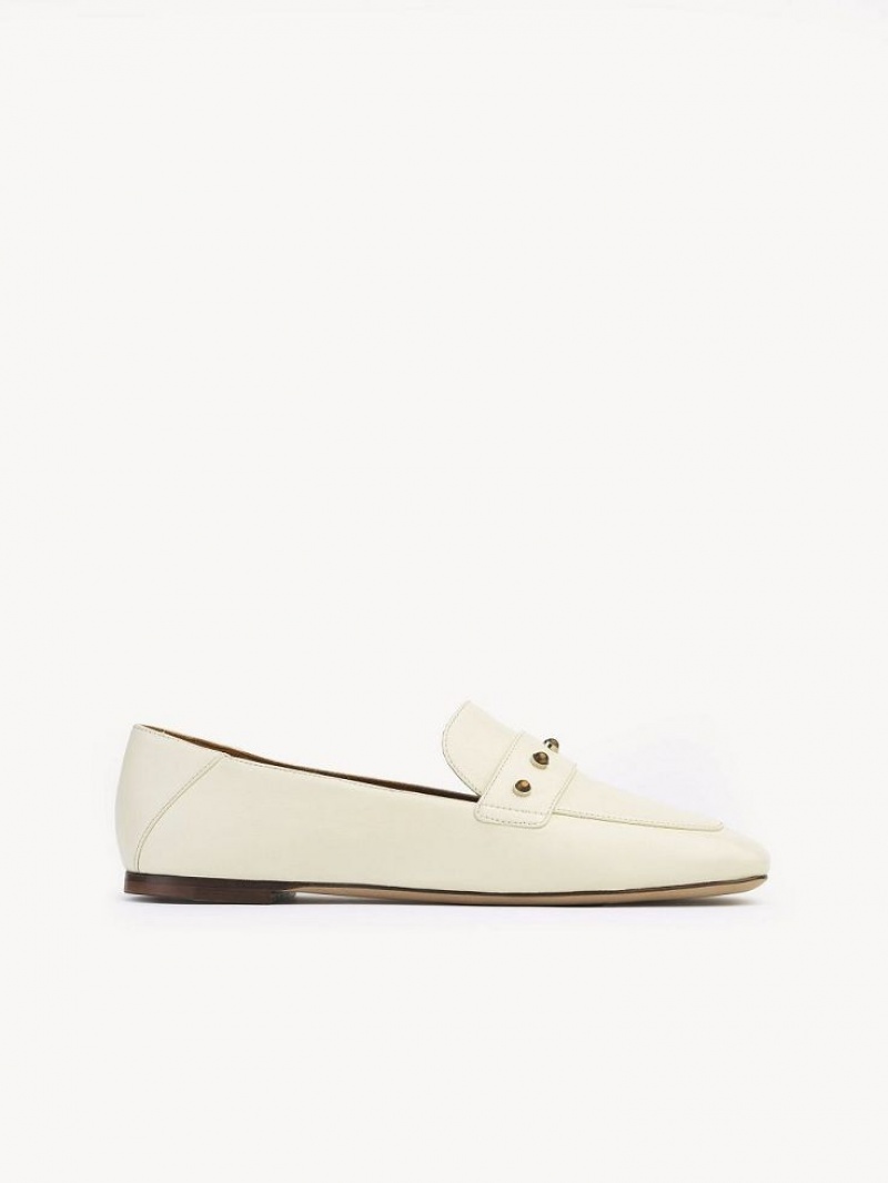 Eggshell Chloe Aurna Low-heel Loafer | CHE-SR14247