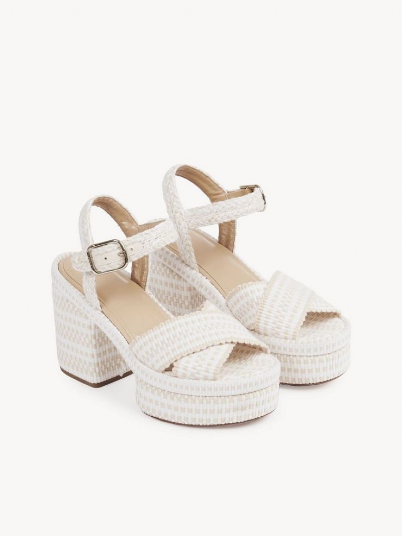 Eggshell Chloe Odina High-heel Sandals | CHE-SR14137