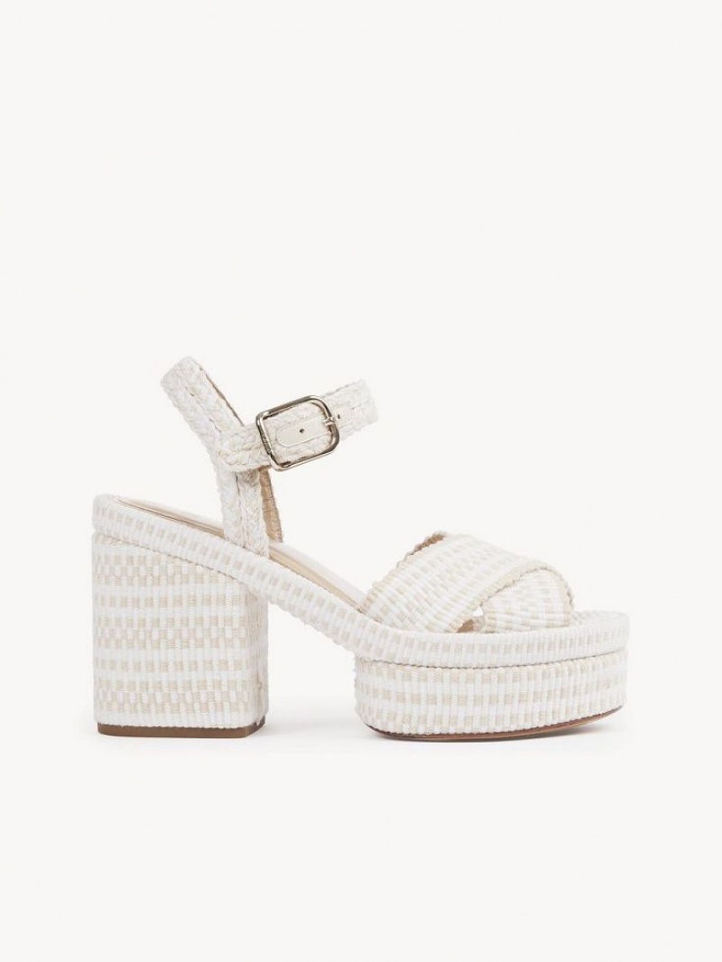 Eggshell Chloe Odina High-heel Sandals | CHE-SR14137