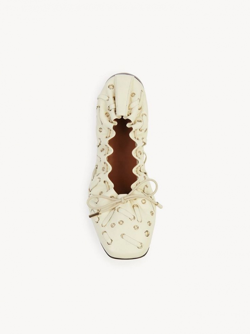 Eggshell Chloe Oracia Ballet Flat | CHE-SR14266