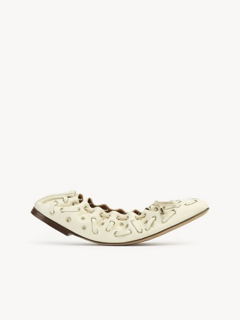 Eggshell Chloe Oracia Ballet Flat | CHE-SR14266