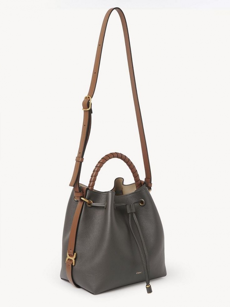 Elephant Grey Chloe Marcie Bucket Crossbody Bags | CHE-SR13460