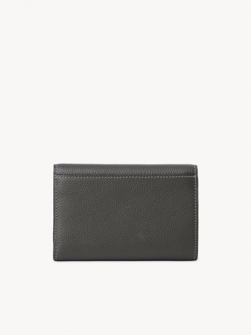 Elephant Grey Chloe Marcie Medium Compact Wallets | CHE-SR14286