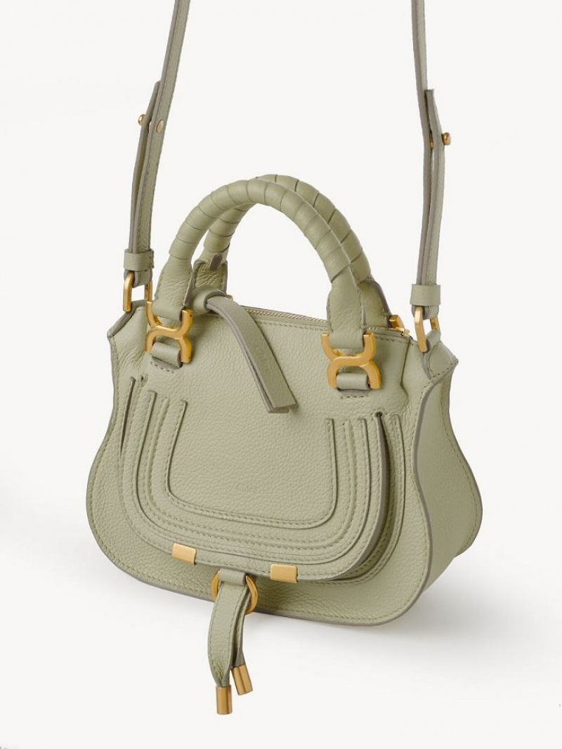 FADED GREEN Chloe Marcie Double Carry Mini Bags | CHE-SR13674