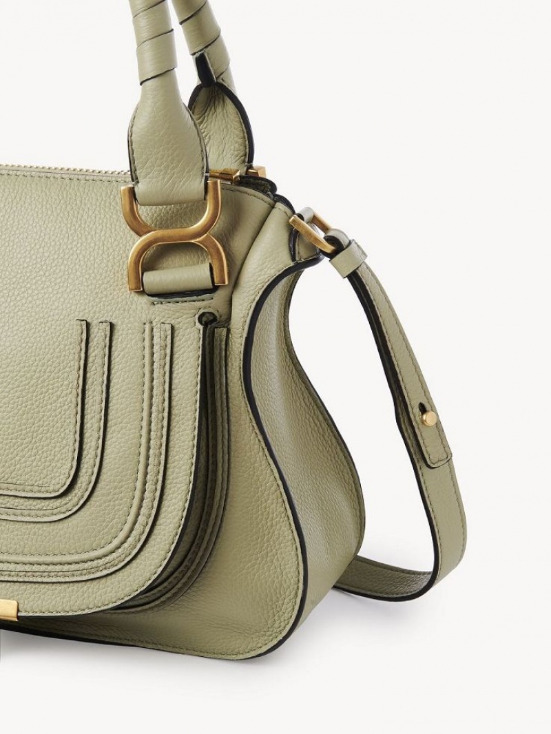 FADED GREEN Chloe Marcie Small Double Carry Crossbody Bags | CHE-SR13554