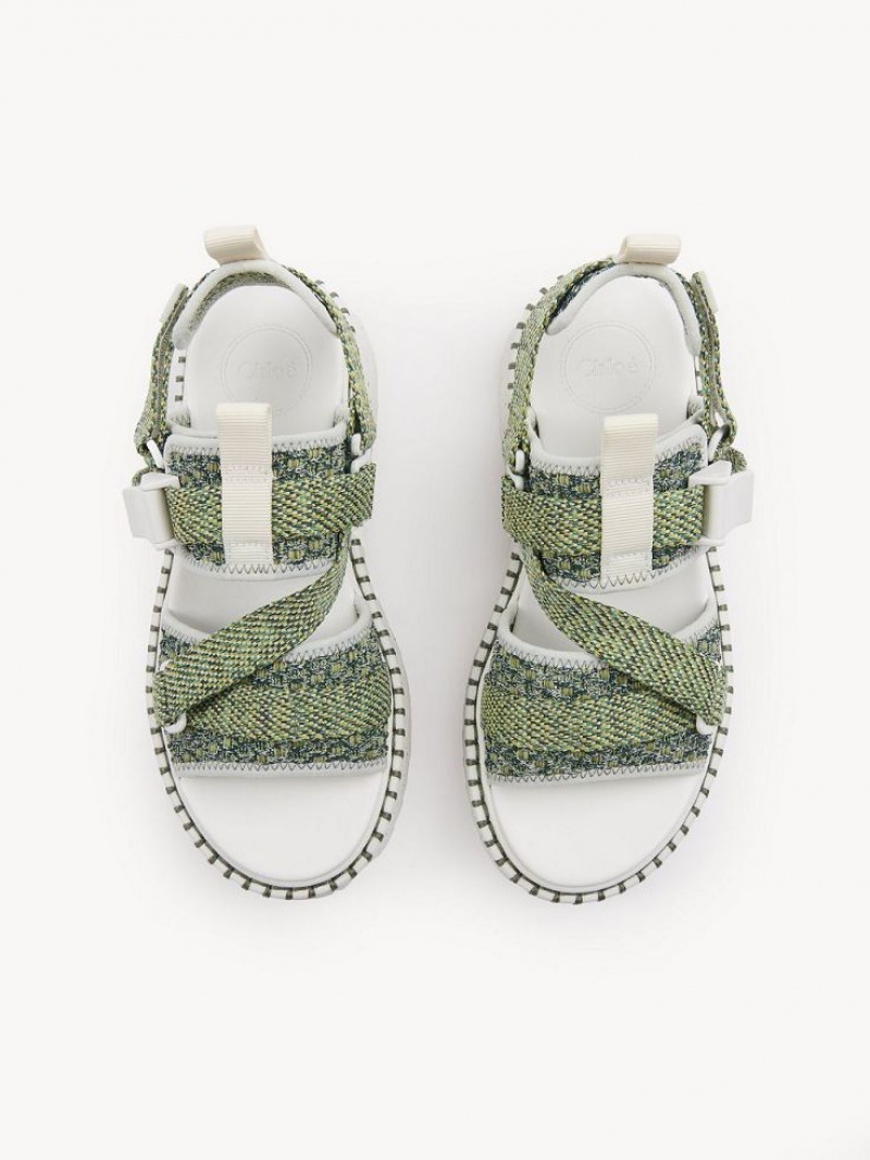 FOREST GREEN Chloe Lilli Flat Sandals | CHE-SR14176