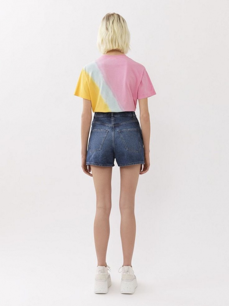 Faded Denim Chloe Dukuno Denim Shorts | CHE-SR13979