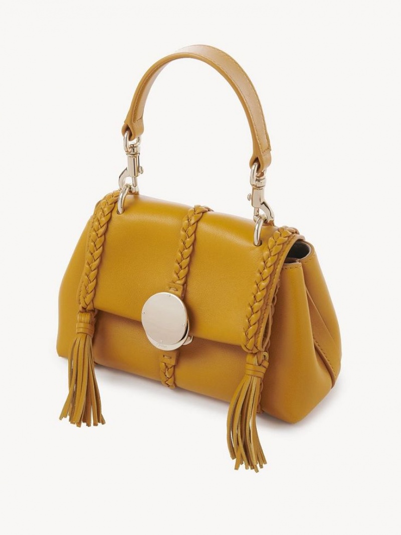 GOLDEN YELLOW Chloe Penelope Soft Shoulder Mini Bags | CHE-SR13736