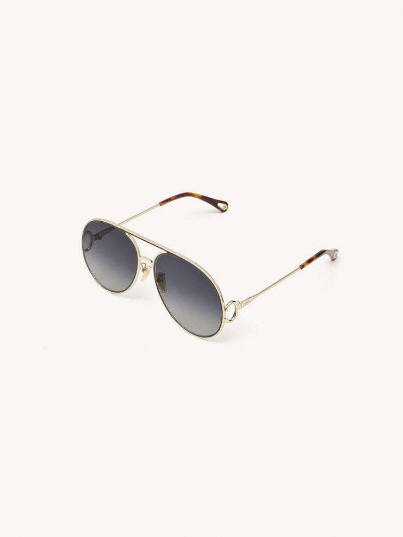 GOLD/GRADIENT BLUE Chloe Austine Sunglasses | CHE-SR14525