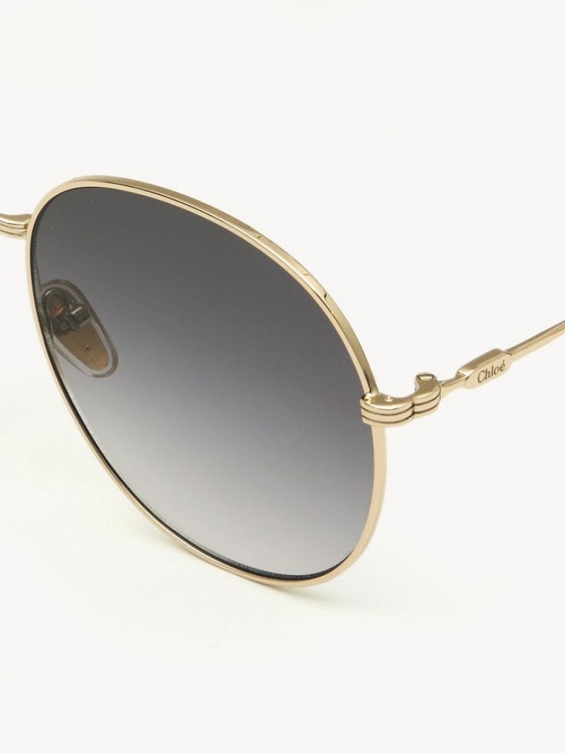 GOLD/GRADIENT GREY Chloe Faith Sunglasses | CHE-SR14510