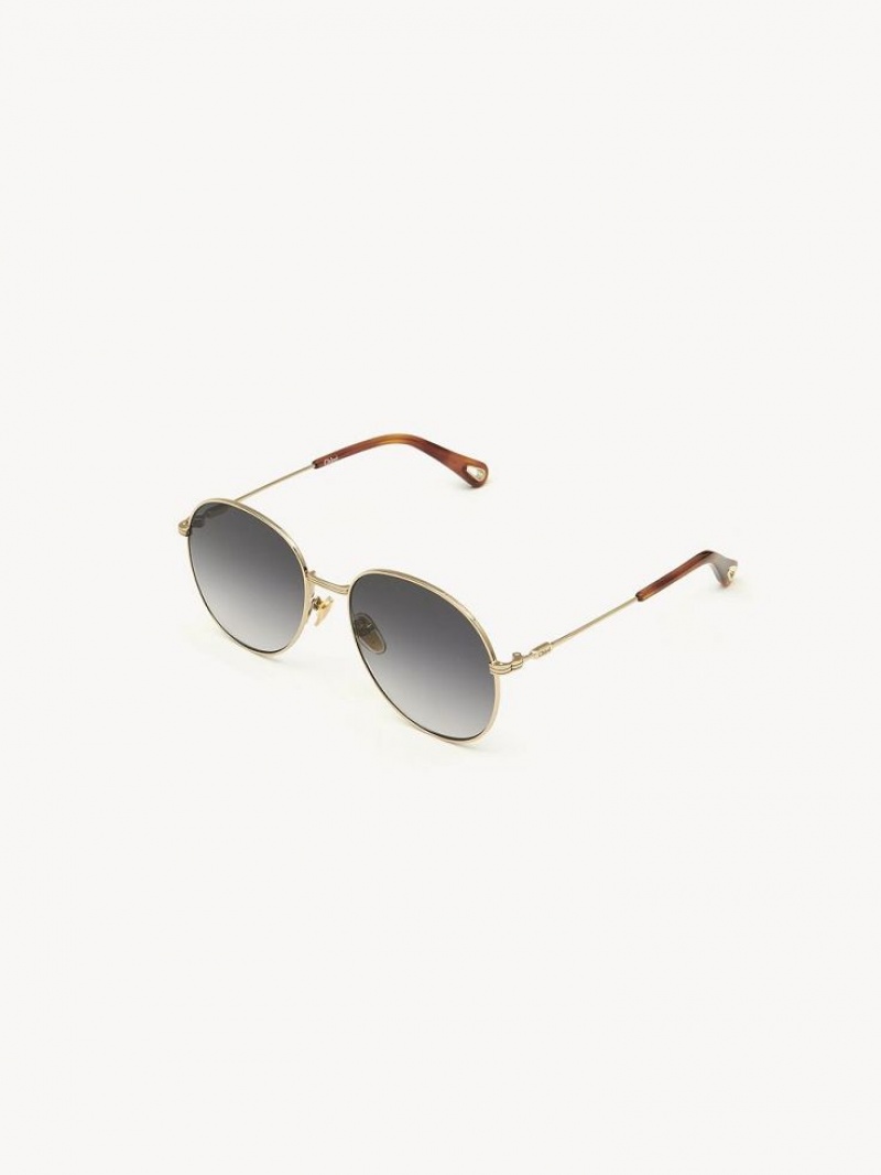 GOLD/GRADIENT GREY Chloe Faith Sunglasses | CHE-SR14510