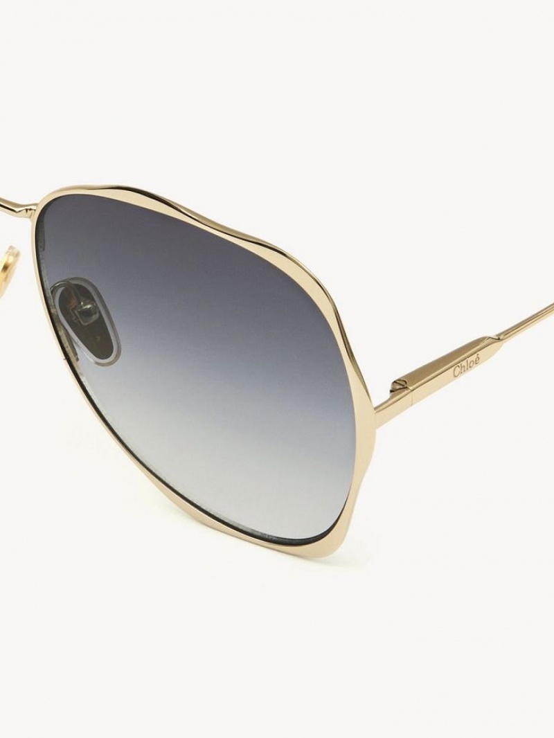 GOLD/GRADIENT GREY Chloe Honoré Sunglasses | CHE-SR14566