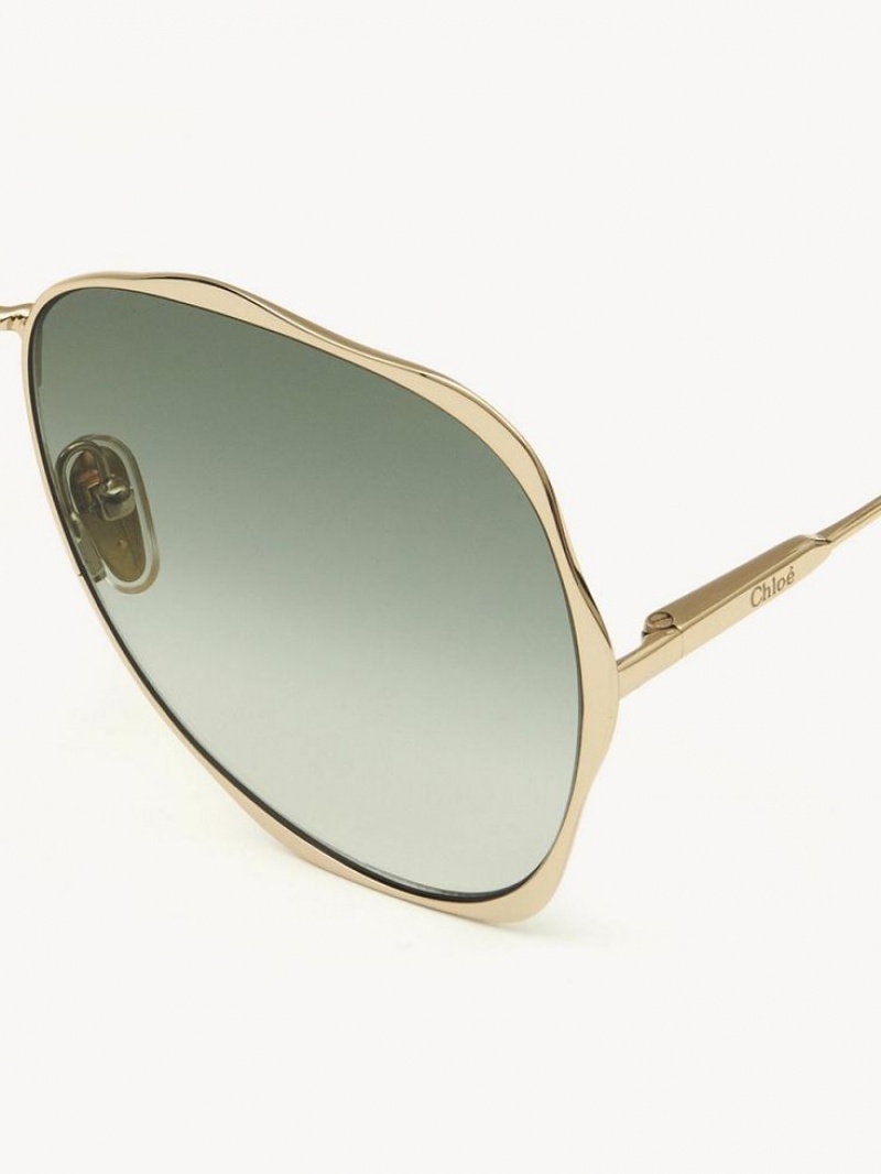 GOLD / GRAD GREEN Chloe Honoré Sunglasses | CHE-SR14567