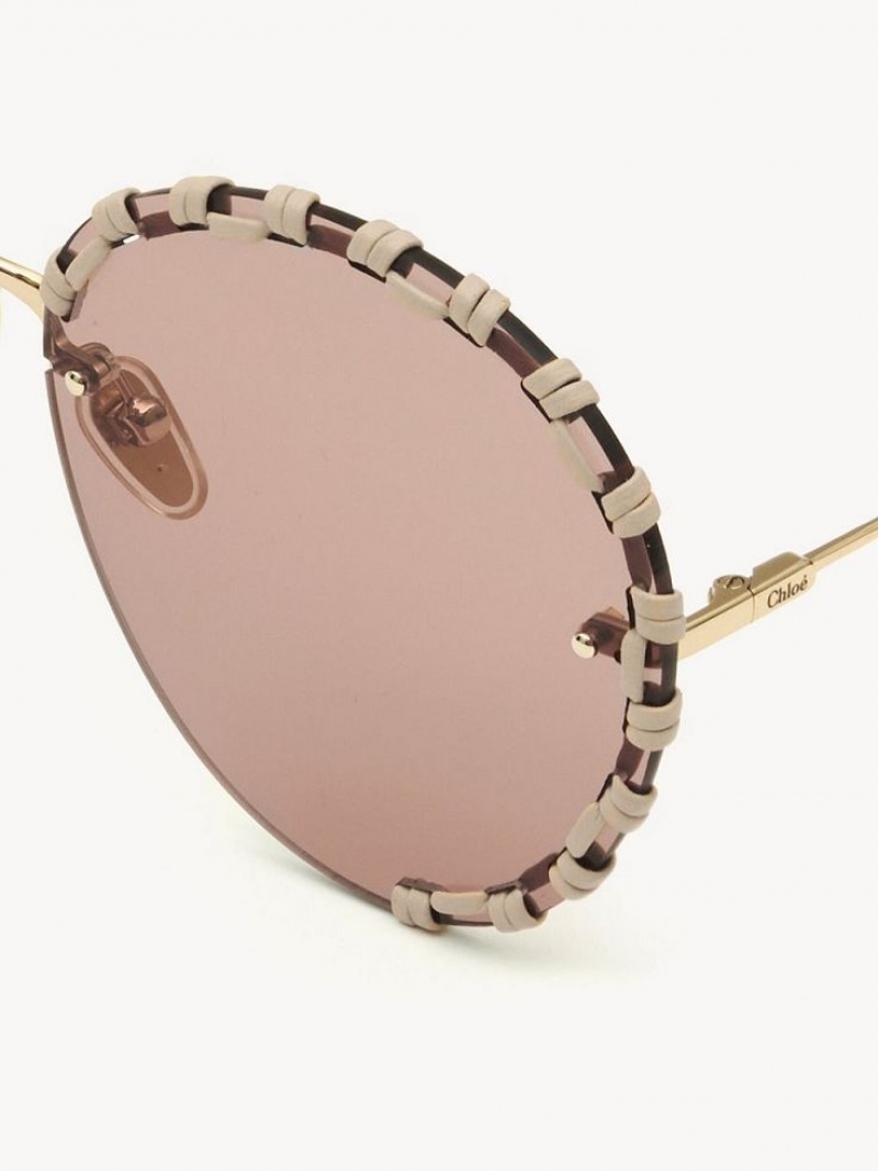 GOLD / NUDE Chloe Idora Sunglasses | CHE-SR14508