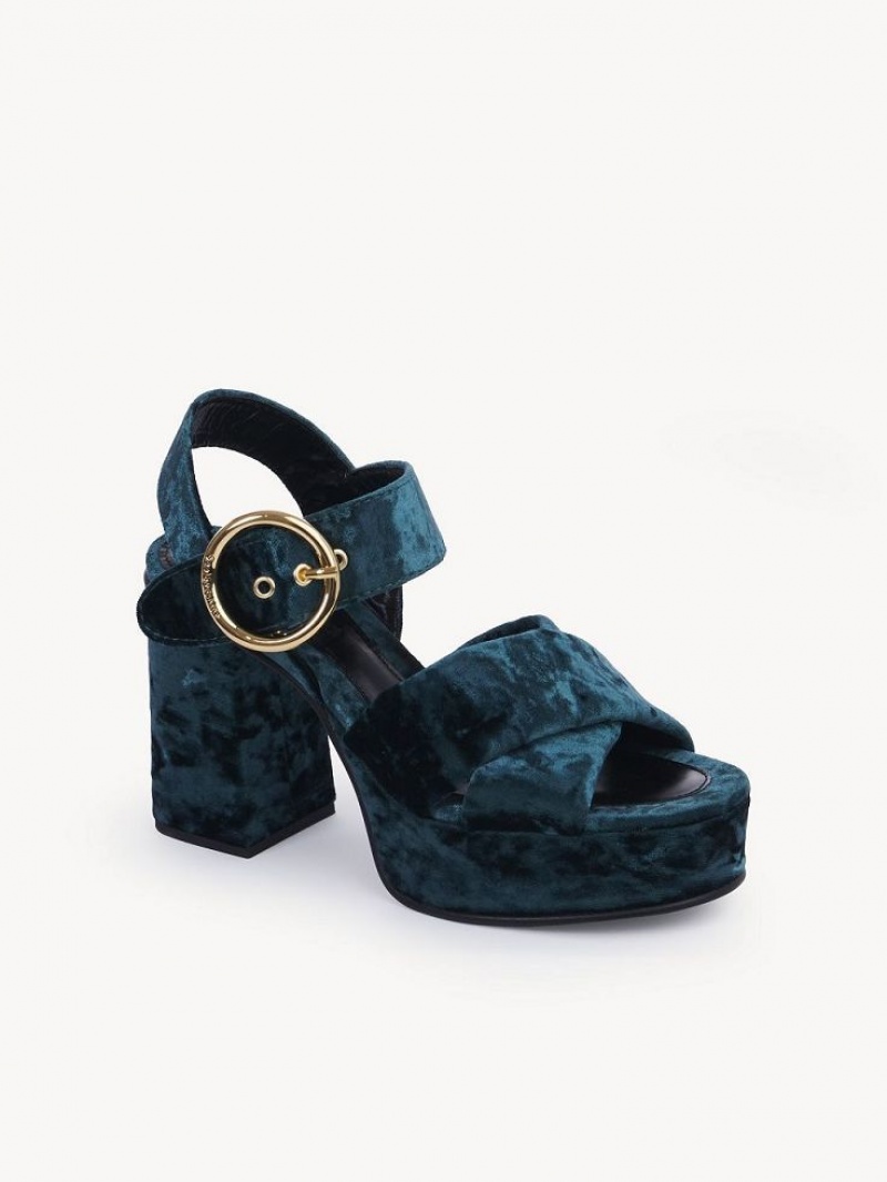 GREEN 425 Chloe Orla Platform Sandals | CHE-SR14808