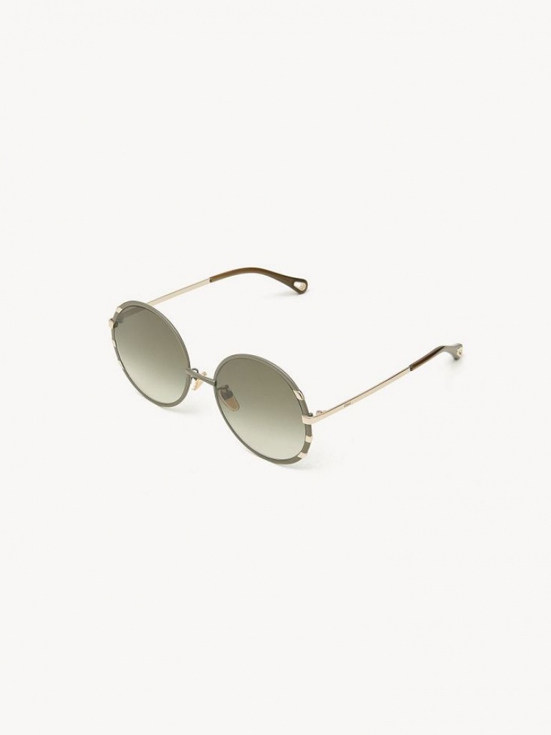 Gold / Khaki Chloe Celeste Sunglasses | CHE-SR14530