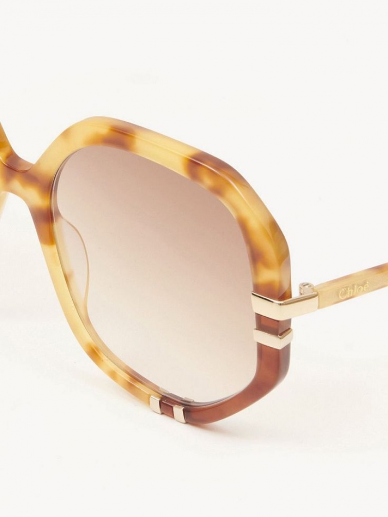 HAVANA PATCHWORK Chloe West Sunglasses | CHE-SR14547