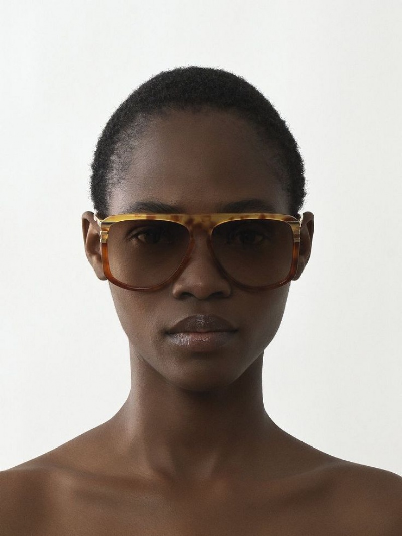 HAVANA PATCHWORK Chloe West Sunglasses | CHE-SR14564