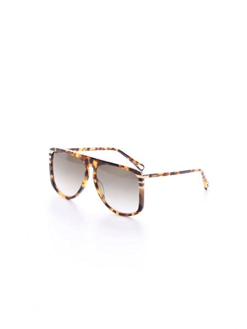 HAVANA PATCHWORK Chloe West Sunglasses | CHE-SR14564