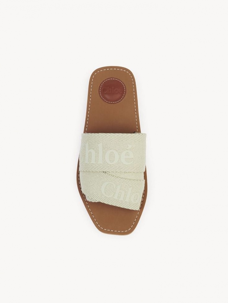 HAZY GREEN Chloe Woody Flat Mule | CHE-SR14181