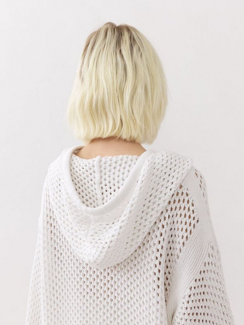 Iconic Milk Chloe Crochet Hoodie Knitwear | CHE-SR13935