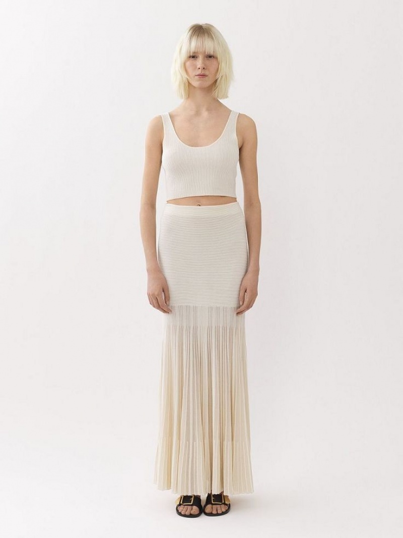 Iconic Milk Chloe Flared Maxi Skirts | CHE-SR14075