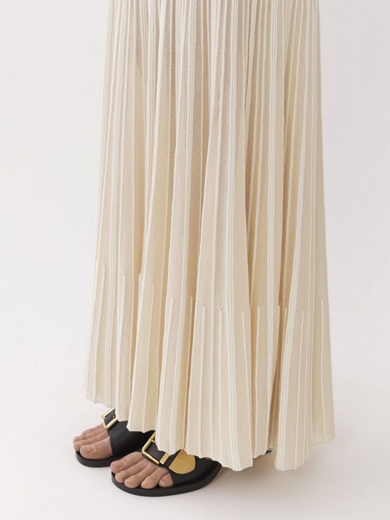 Iconic Milk Chloe Flared Maxi Skirts | CHE-SR14075