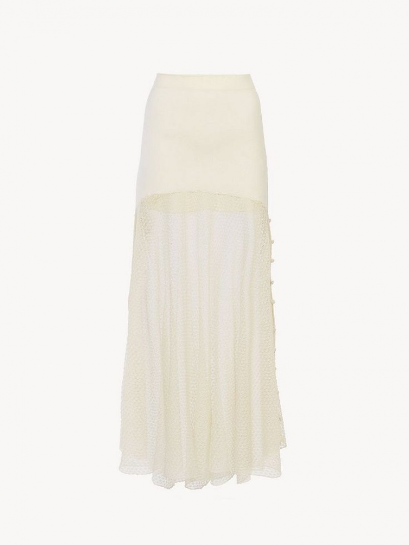 Iconic Milk Chloe Flared Maxi Skirts | CHE-SR14077