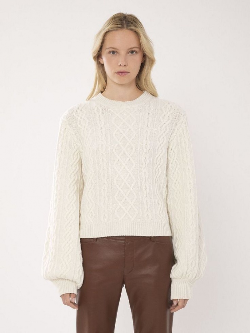 Iconic Milk Chloe Generous Cable-knit Knitwear | CHE-SR13956