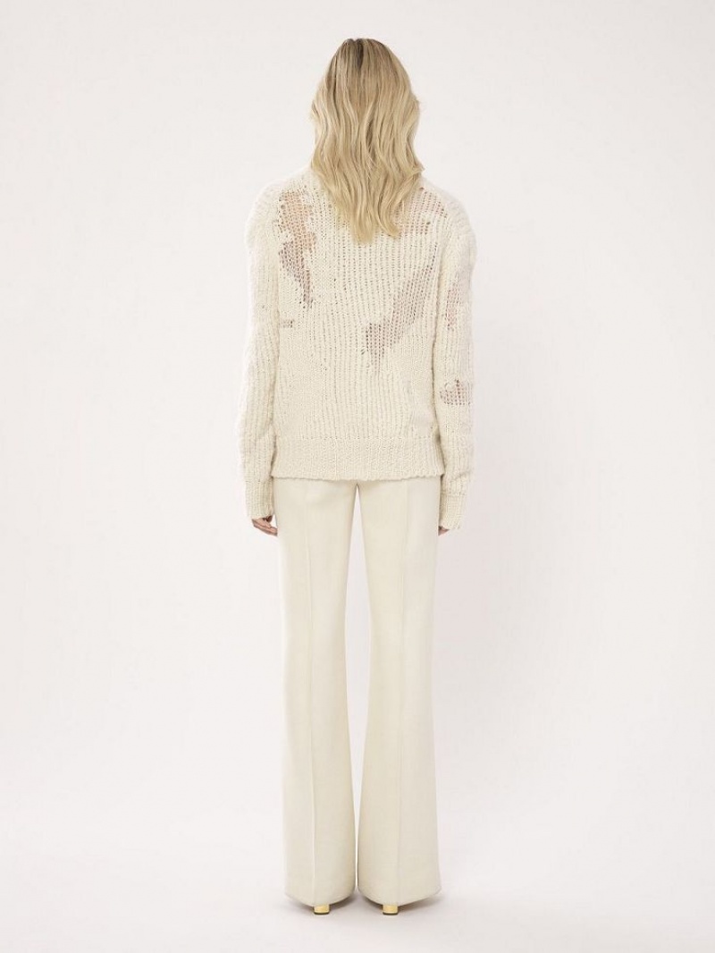 Iconic Milk Chloe Generous Mock-neck Knitwear | CHE-SR13953