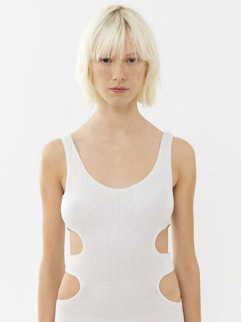 Iconic Milk Chloe Long Tank Knitwear | CHE-SR13937