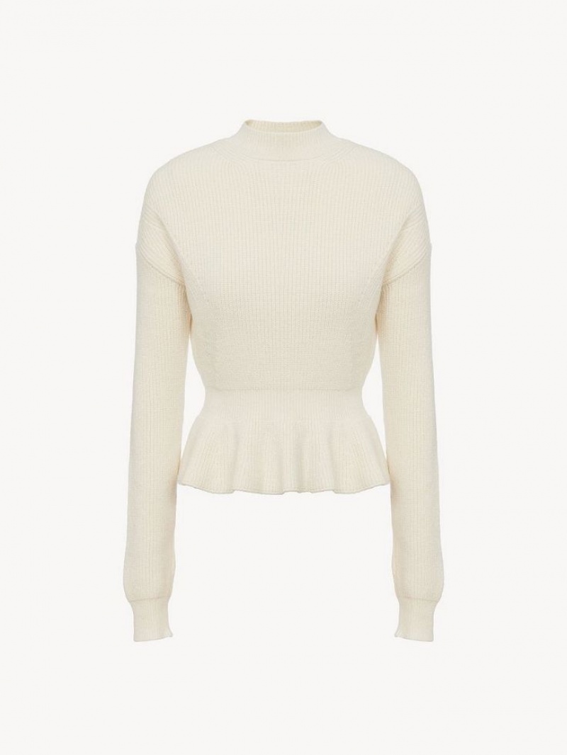 Iconic Milk Chloe Peplum Knitwear | CHE-SR13963