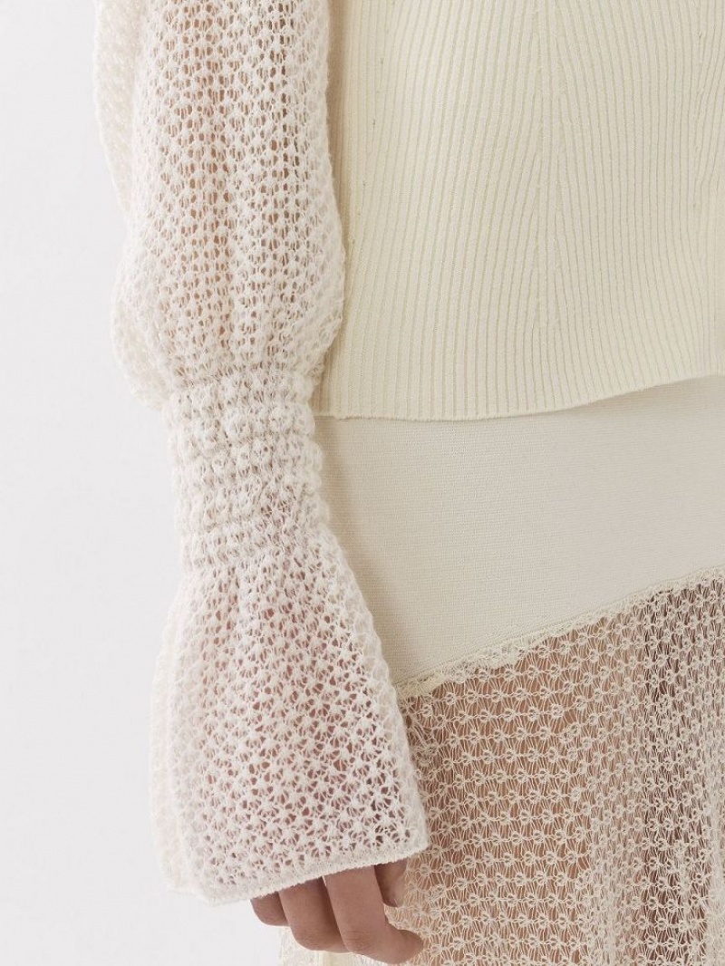 LOVELY WHITE Chloe Fitted Cardigan Knitwear | CHE-SR13941