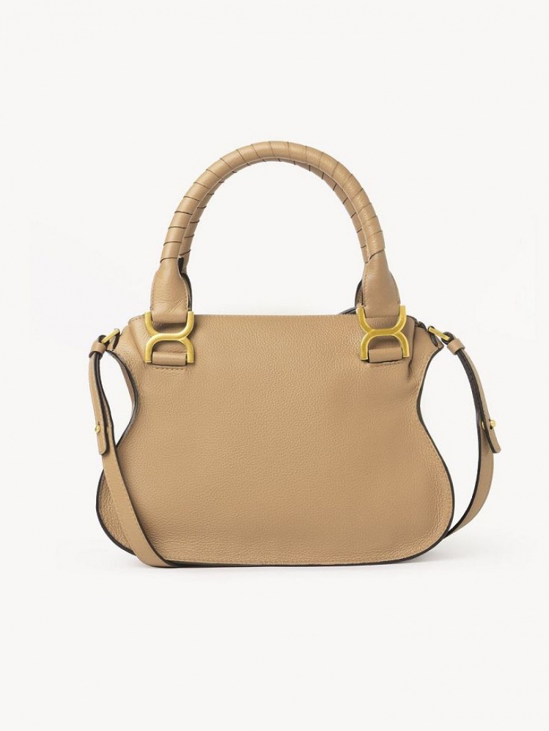 MILKY BROWN Chloe Marcie Small Double Carry Crossbody Bags | CHE-SR13468