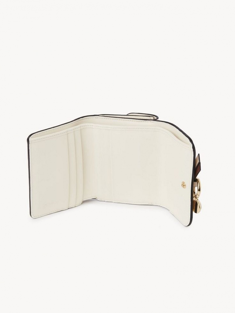 MISTY IVORY Chloe Alphabet Small Tri-fold Compact Wallets | CHE-SR14288