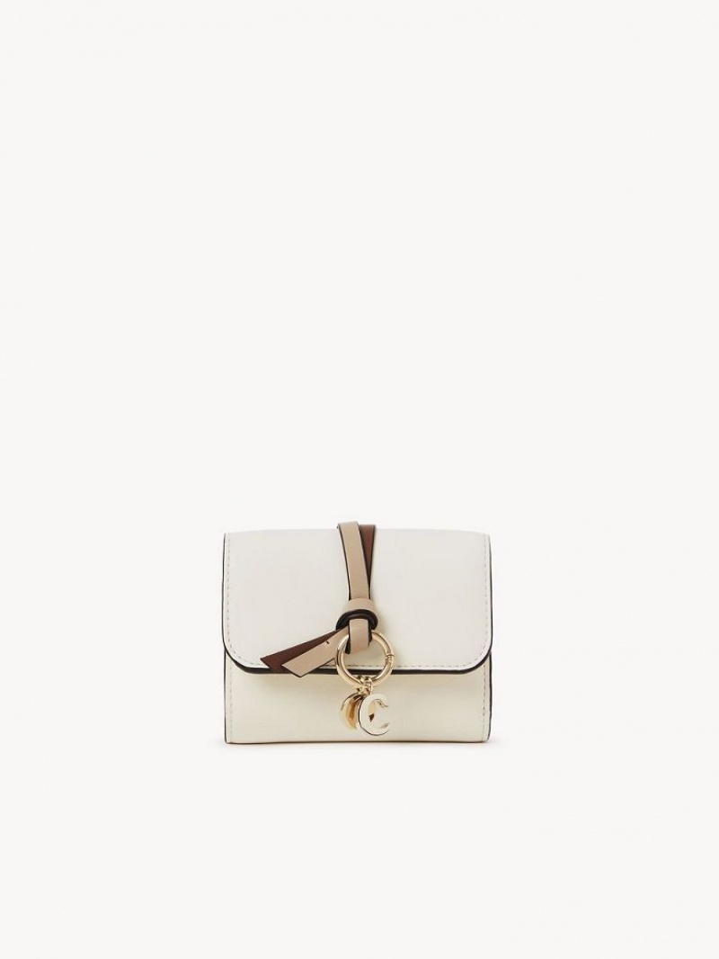 MISTY IVORY Chloe Alphabet Small Tri-fold Compact Wallets | CHE-SR14288