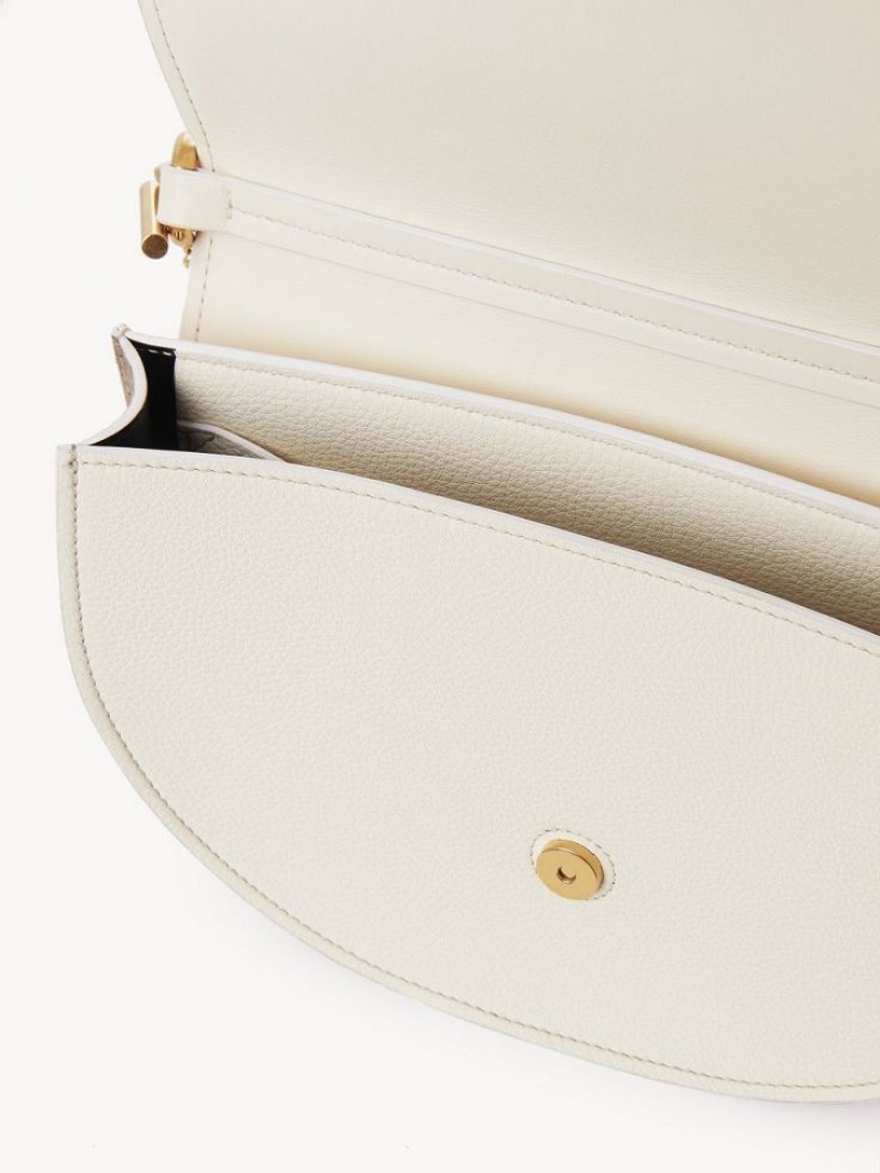 MISTY IVORY Chloe Marcie Chain Flap Crossbody Bags | CHE-SR13619