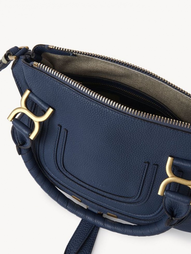 Navy Chloe Marcie Small Double Carry Crossbody Bags | CHE-SR13484