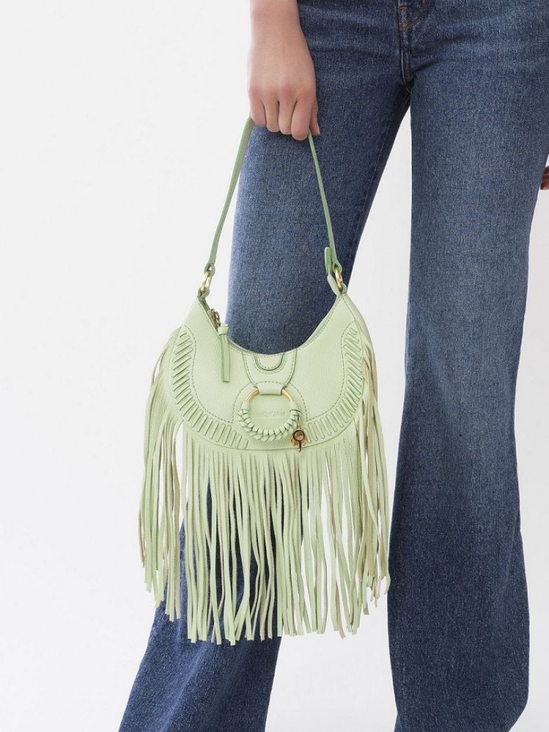 PASTEL GREEN Chloe Hana Half Moon Mini Bags | CHE-SR14739