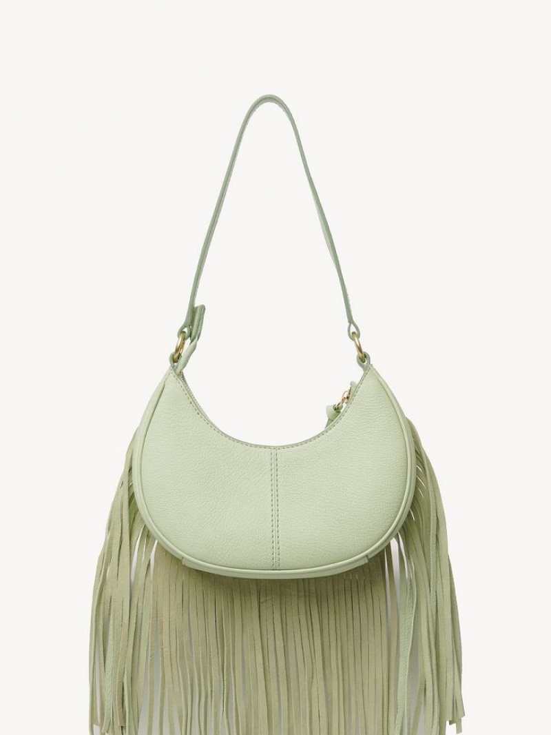 PASTEL GREEN Chloe Hana Half Moon Shoulder Bags | CHE-SR14660