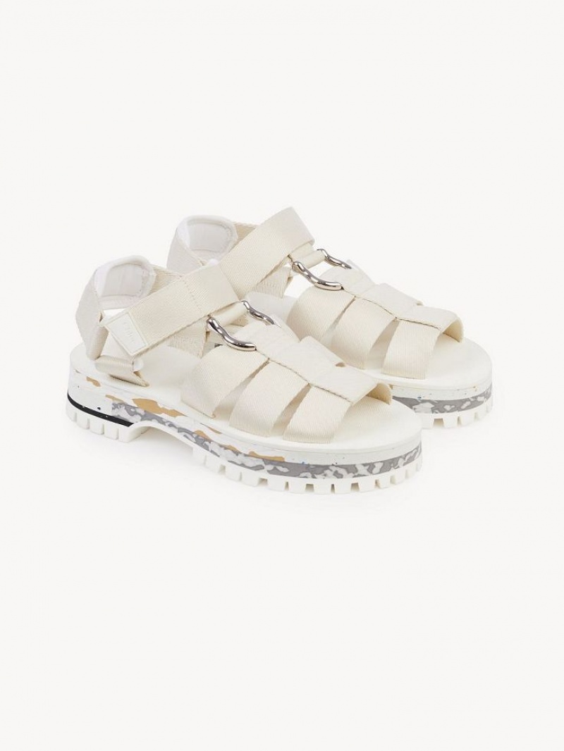 PEARLY GREY Chloe Nikie Active Flat Sandals | CHE-SR14178